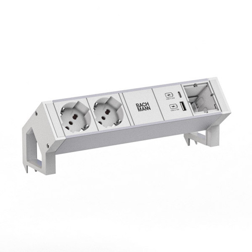 Bachmann Steckdosenleiste DESK2 ALU WHITE 937.430