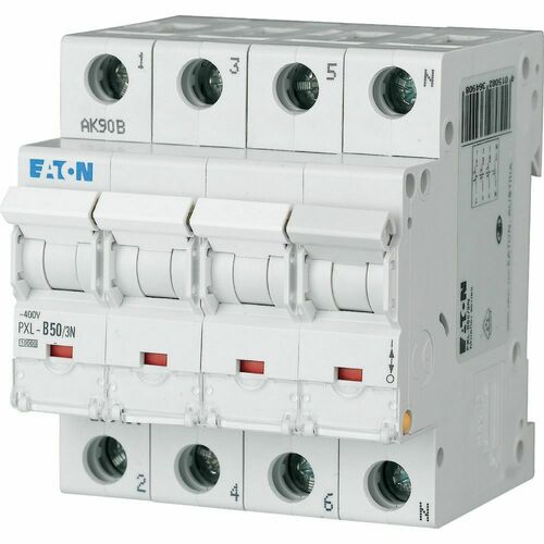 Eaton LS-Schalter m.Beschrift. B 50A, 3p+N PXL-B50/3N