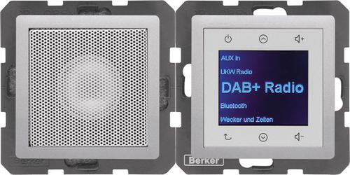 Berker Radio mit Lautspr. DAB+, B t.,Q.x aluminium 30806084