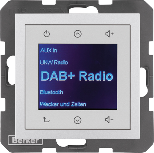 Berker Radio DAB+, Bt., B.x aluminium 30841404