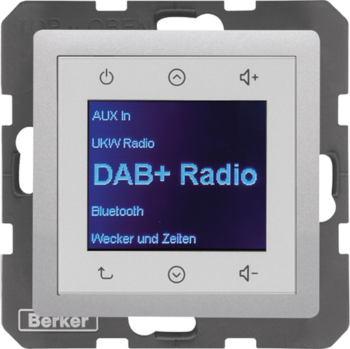 Berker Radio DAB+, Bt., Q.x aluminium 30846084