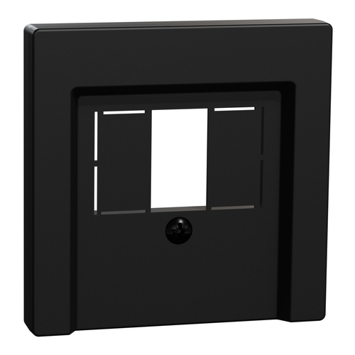 Merten Zentralplatte schwarz matt f. TAE/Audio/USB MEG4250-0403