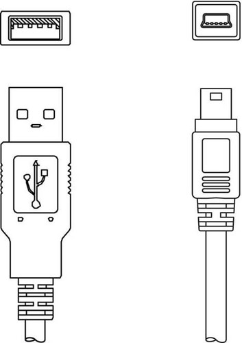 Leuze Serviceleitung KB USB A - USB miniB