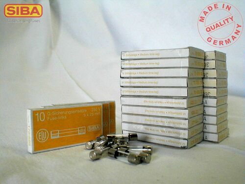 Siba G-Sicherung 5x25 ungenormt M 6,3A 172525
