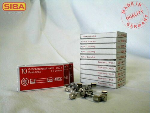 Siba G-Sicherung 5x25 ungenormt F 2,5A 171525