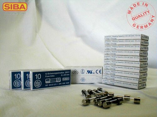 Siba G-Sicherung 5x20 T 100mA 179120 Siba G-Sicherung 5x20 T 100mA 179120