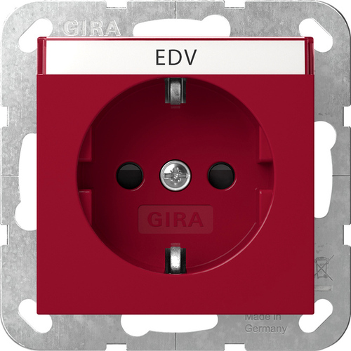 Gira SCHUKO-Steckd. BSF + SH System 55 Rot 4462108