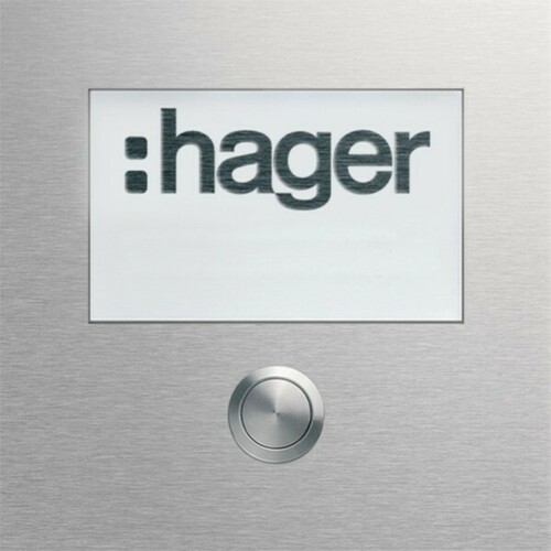 Hager Rund-Taster 1 LED-Schild gr. Mode REN009X