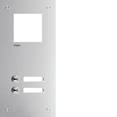 Hager Frontplatte intercom mono 2 Tasten RTQ102X Hager Frontplatte intercom mono 2 Tasten RTQ102X