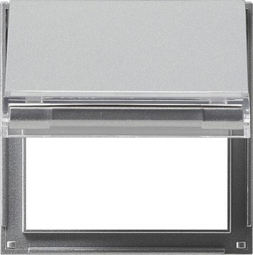 Gira Zentralplatte Klappd. aluminium m.Schriftf., TX44 068065