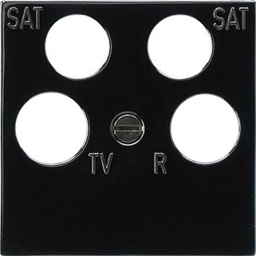 Gira Zentralplatte Ankaro schwarz RF/TV+2xSat 025910