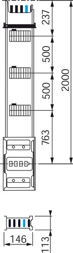 Schneider Electric Verteilerstreckenstück 2m, 800A KSA800EV4203