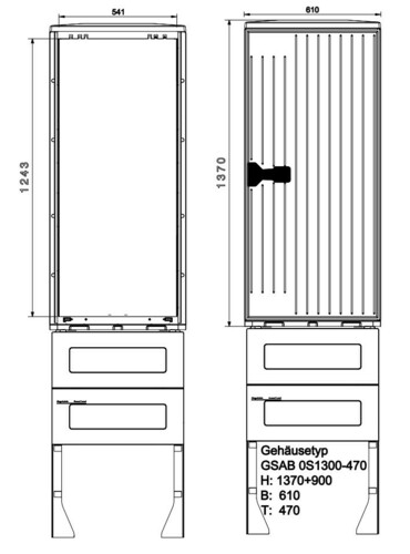 GSAB Elektrotechnik Normkabelverteiler Gr.0ohne Sockel mit 0S1300-470M