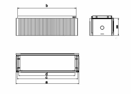 GSAB Elektrotechnik Normsockel 320mm hochStecksockel als 0NSE-Aufbau