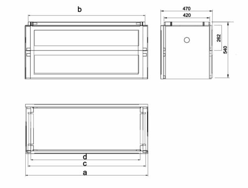 GSAB Elektrotechnik Sockel für KabelverteilerT iefe 470mm 500mm 0NS470-Aufbau