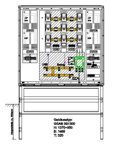 GSAB Elektrotechnik Wandlermessung EWE250AÜberschussein 39.W250.AR-01Ei
