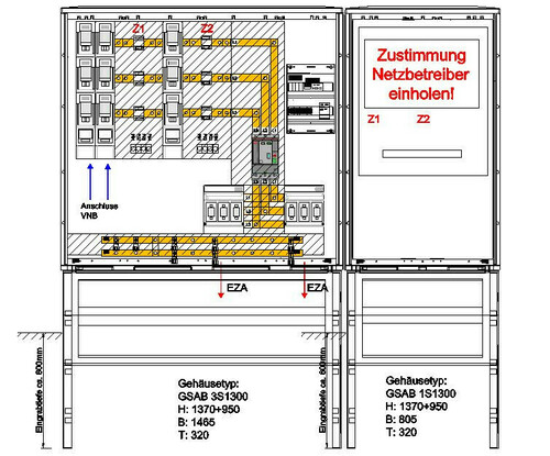 GSAB Elektrotechnik Wandlermessung EWE630AÜberschussein 39.W630.AR-01Ei