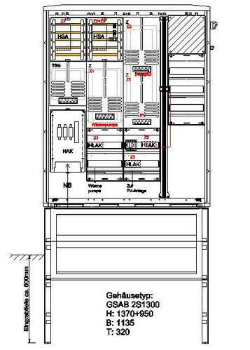GSAB Elektrotechnik Zähleranschlusssäule 3Zähler/TSG) PV 00.00.1P3Ei-emobRES GSAB Elektrotechnik Zähleranschlusssäule 3Zähler/TSG) PV 00.00.1P3Ei-emobRES