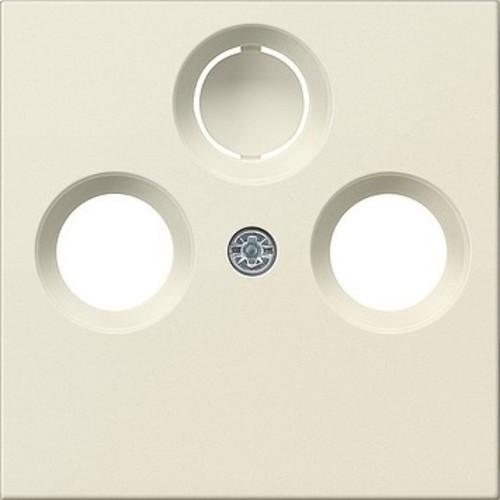 Gira Zentralplatte cremeweiß-glänzend für Koax-Steckdose 086901