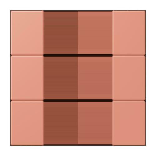 Jung Tastensatz 3-fach ch locre rouge moyen LC 503 TSA 233