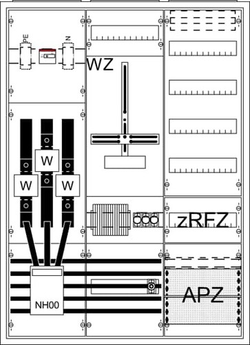 Striebel&John Mess- und Wandler Komplettschrank WA37KN23TV
