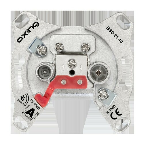 Jung 2-Loch Hyperbreitband-Dose 10,0dB, Durchgangsd. BSD 21-10