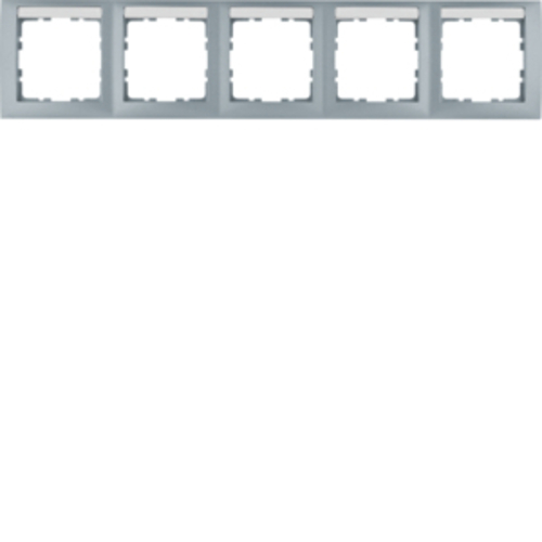 Berker Rahmen 5-fach ch aluminium 10259959