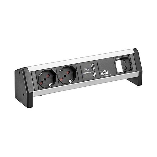 Bachmann Steckdosenleiste DESK 2xP40 1xUSB 9.020.179