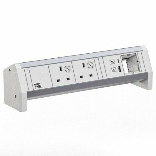 Bachmann Steckdosenleiste DESK 2xUK 45° 9.020.310