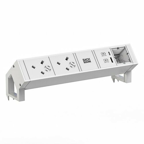 Bachmann Tischsteckdose DESK2 weiß 2xUK 9.023.233