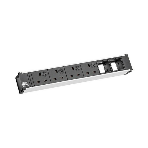 Bachmann Steckdosenleiste CONI 4xUK 90° 2xCM Strom 9.120.221