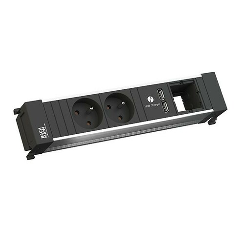 Bachmann Einbausteckdose 2xUTE 1xUSB 1x 9.160.411