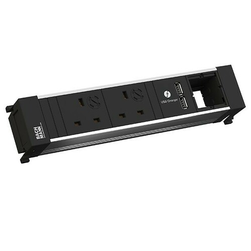 Bachmann Einbausteckdose 2xUK 1xUSB Cha 9.160.519