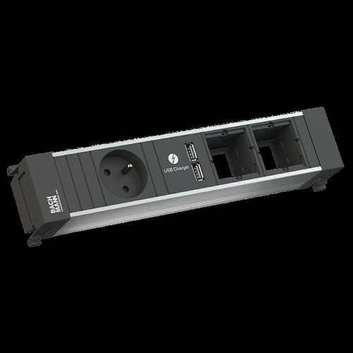 Bachmann Einbausteckdose 1xUTE 1xUSB Ch 9.160.628