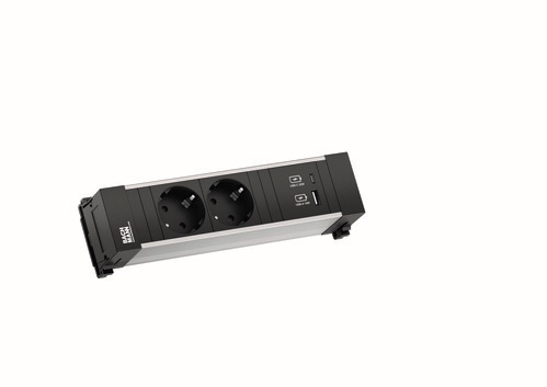 Bachmann Einbausteckdose 2xCEE7/3 1xUSB 916.501