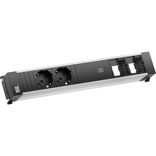 Bachmann Einbausteckdose L 2xP40 1xUSB 916.540