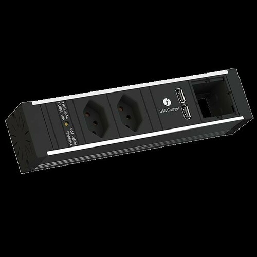 Bachmann Steckdoseneinheit VENID 2xCH T13 1x USB Char 936.014