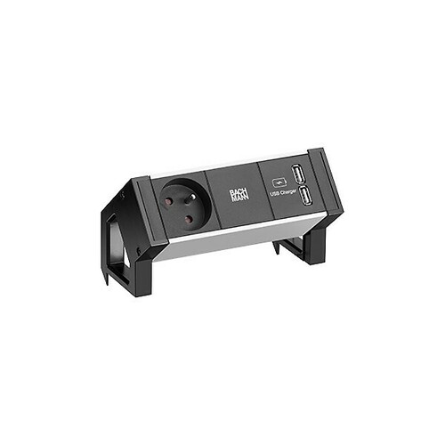 Bachmann Steckdosenleiste DESK2 ALU BLACK 937.103