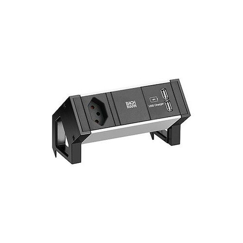 Bachmann Steckdosenleiste DESK2 ALU BLACK 937.104