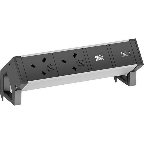 Bachmann Steckdosenleiste DESK2 ALU BLACK 937.314