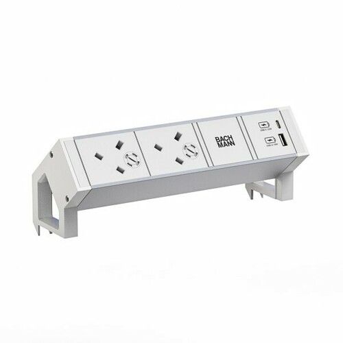 Bachmann Steckdosenleiste DESK2 ALU WHITE 937.417