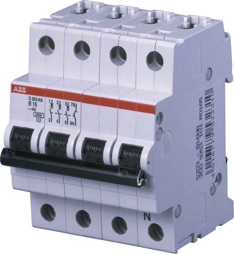 ABB Stotz S&J Sicherungsautomat 10kA 50A B 3p+N (4p) S203M-B50NA