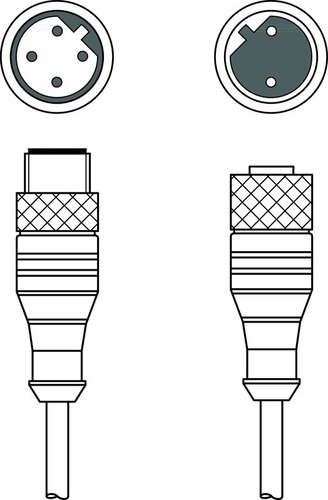 Leuze Verbindungsleitung K-SSPB M12A-M12A-2P