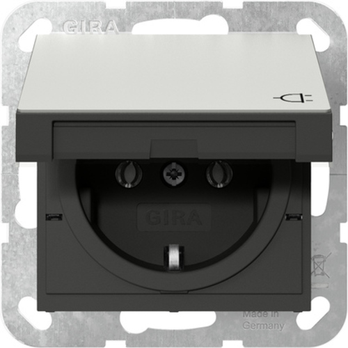 Gira SCHUKO-Steckd. KD SRK Edelstahl 4184600