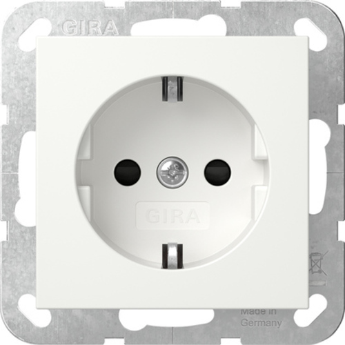 Gira SCHUKO-Steckd. SH o.Kr.SRK Reinweiß m 438327