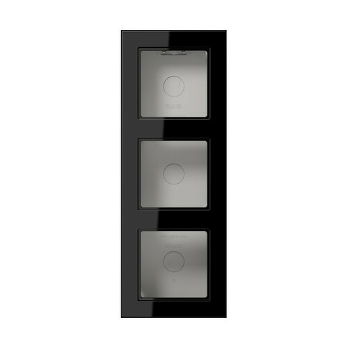 Jung Aufputz-Kappe 3-fach ch schwarz A 5583 BF A SW