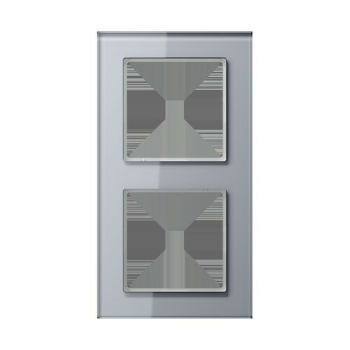 Jung Glasrahmen 2-fach ch kristallgrau AC 582 GL KG