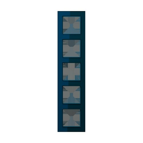 Jung Glasrahmen 5-fach ch nachtblau AC 585 GL NB