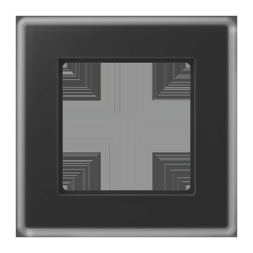Jung Glasrahmen 1-fach ch schwarz (Glas) AV 581 GLM SW