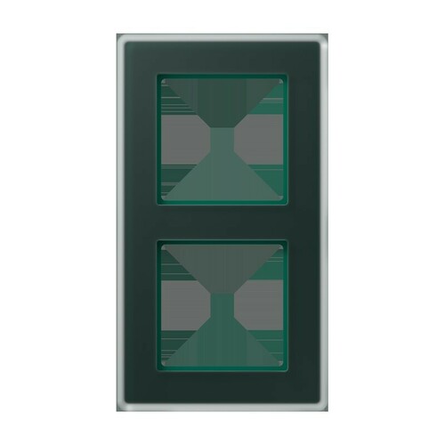 Jung Glasrahmen 2-fach ch smaragdgrün AV 582 GLM SG